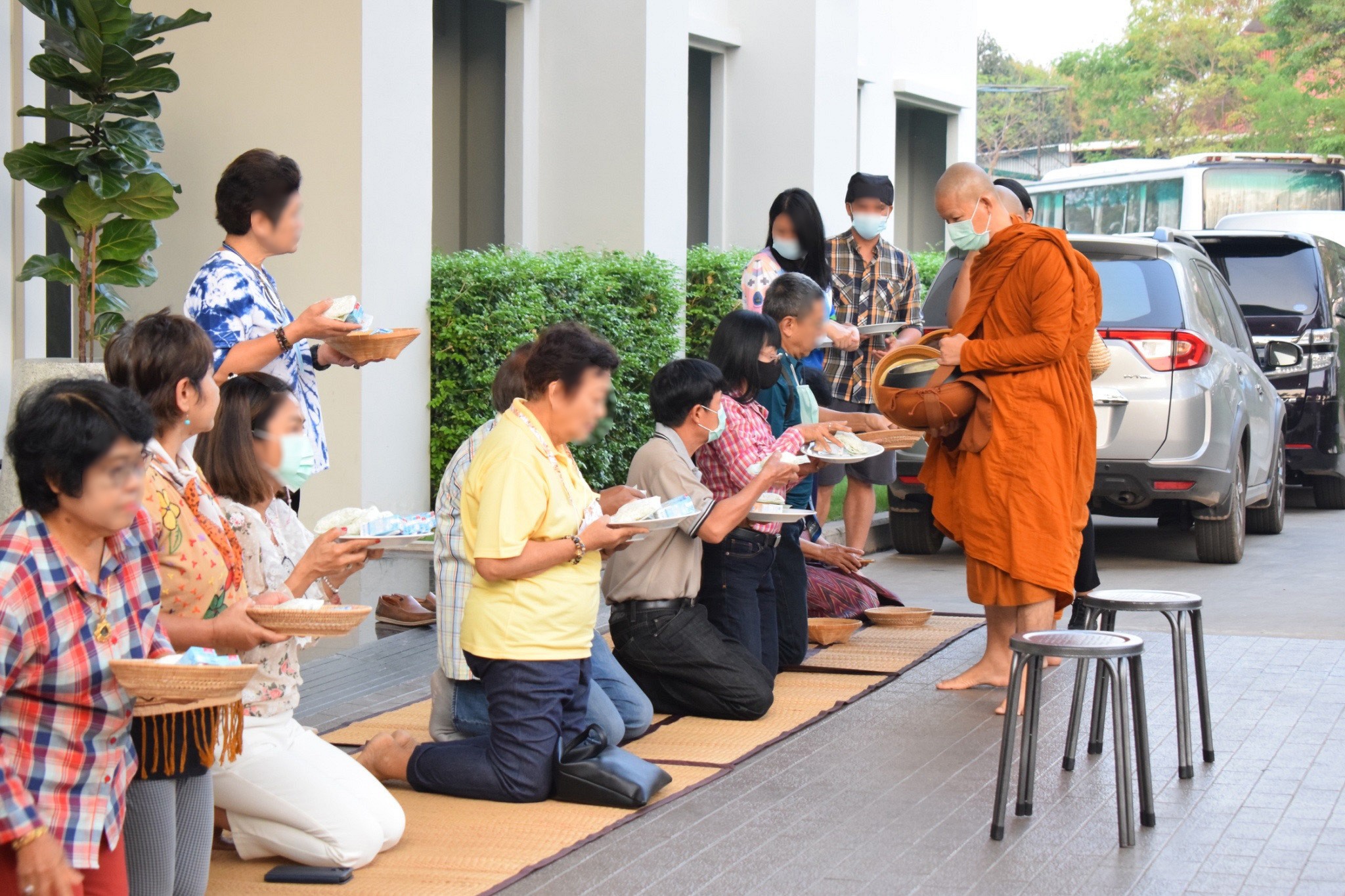 Morning Alms Giving Activity